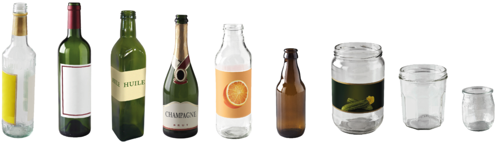 Les emballages en verre recyclables