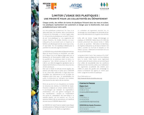 1 décembre 2021 – Limiter l’usage des plastiques : une priorité pour les collectivités du département