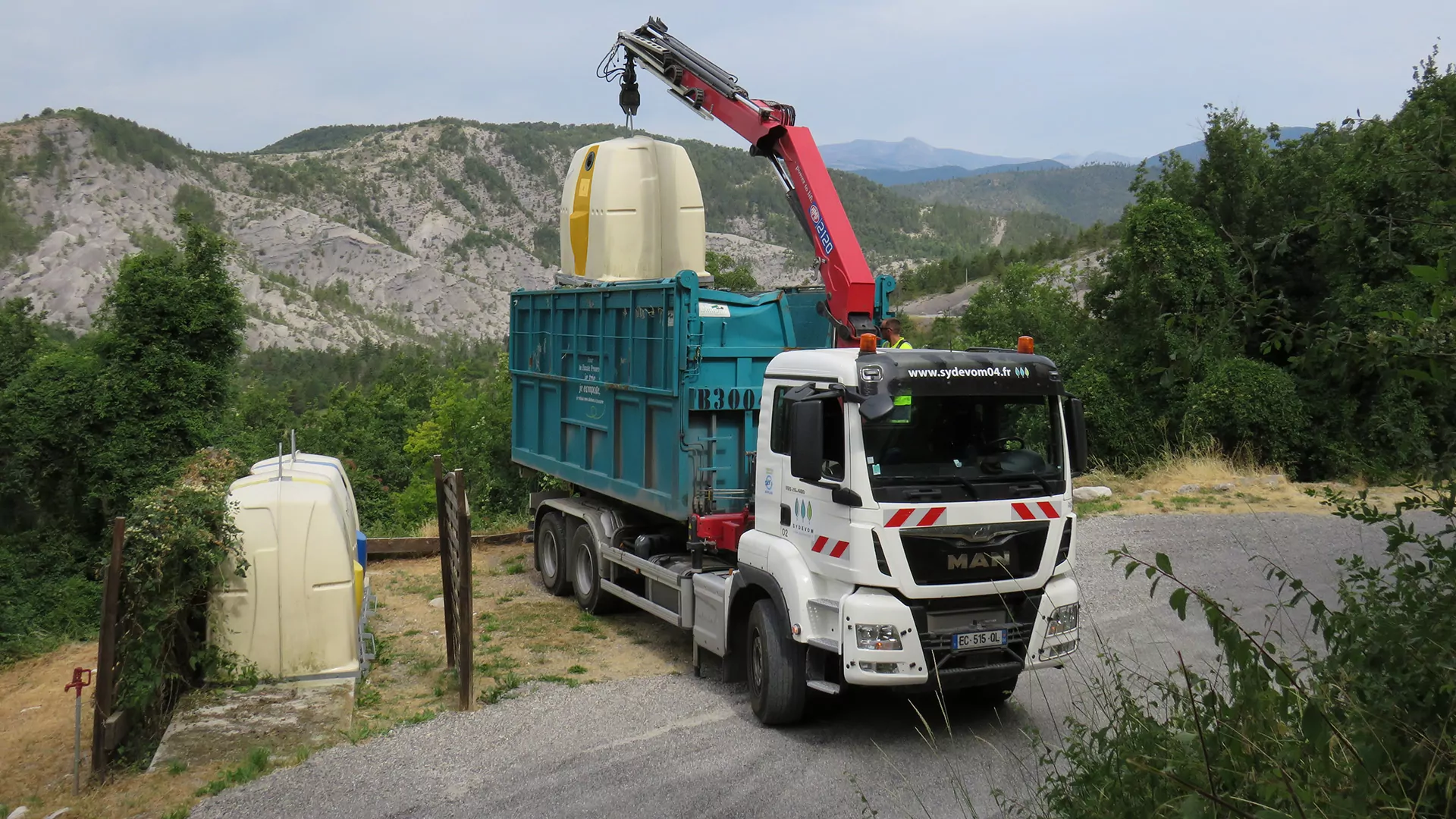 Collecte des recyclables en colonnes